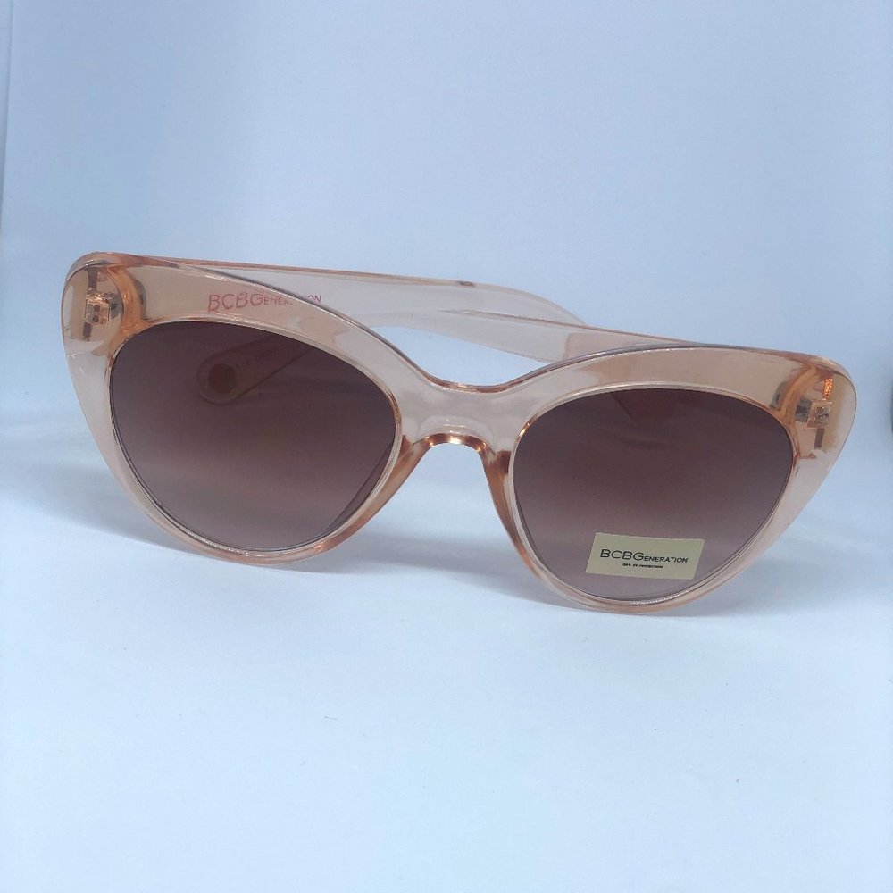 BCBGeneration Square Cat Eye Sunglasses in Blush Crystal - Picture 2 of 11